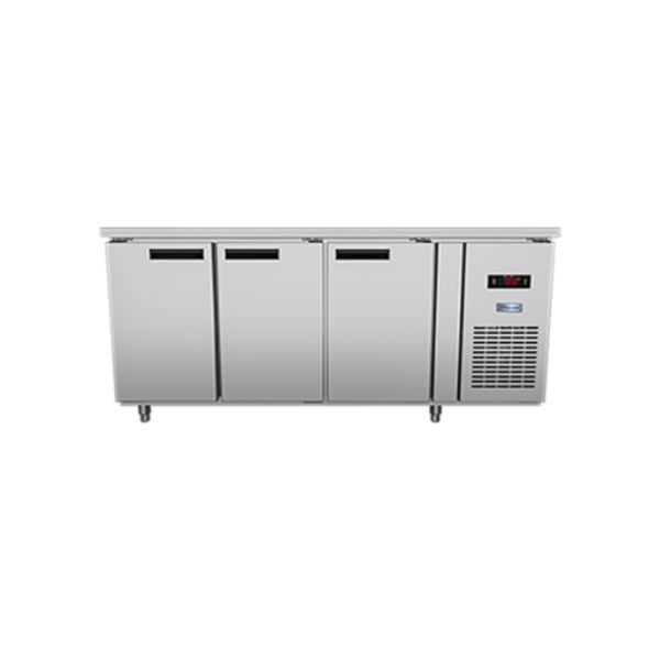 Tủ bàn mát quạt gió 3 cánh mở inox BMQ.3MI1875